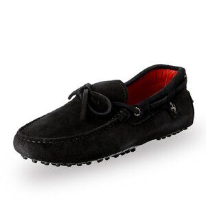Tod's For Scuderia Ferrari Women's 100% Suede Leather Car Shoes Loafers Shoes